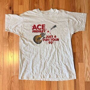 Vintage Kiss Paul Ace Frehley 1993 Just 4 Fun Tour T Shirt